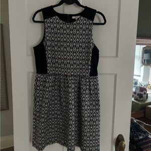 Madewell Black and White Patterned Dress